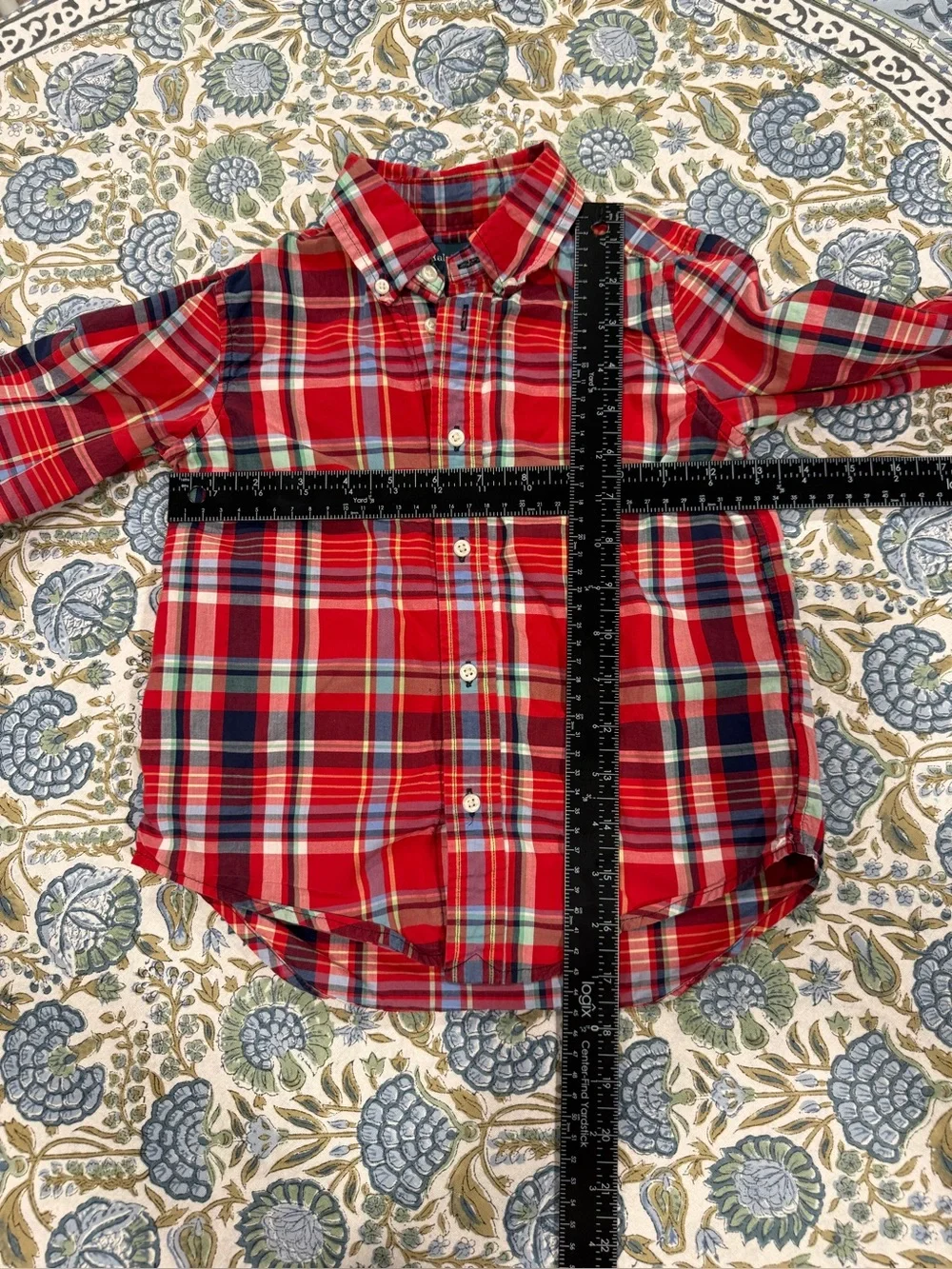 Ralph Lauren Classic Red Plaid Button-Down Kids Shirt